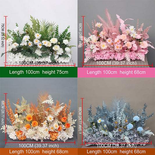 Wedding Ground Row Flowers Artificial Silk Flower Wedding Flower Row T-table Roadside Guide Flowers #1133