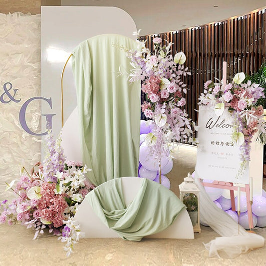 Purple Wedding Floral Ball Arrangement Wall Arch Hang Flower Row Event Party Centerpiece Decor Stage Road Lead Floor Flower #1101