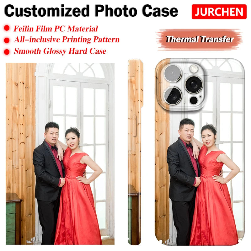 Custom Photo Plastic Cases For iPhone 16 13 15 11 13 12 Plus Mini XS 15Pro Pro Max SE 2020 2022 Images Hard Cover Side Printing