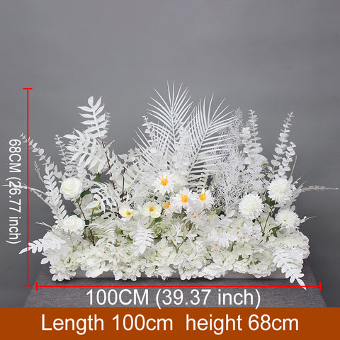 Wedding Ground Row Flowers Artificial Silk Flower Wedding Flower Row T-table Roadside Guide Flowers #1133