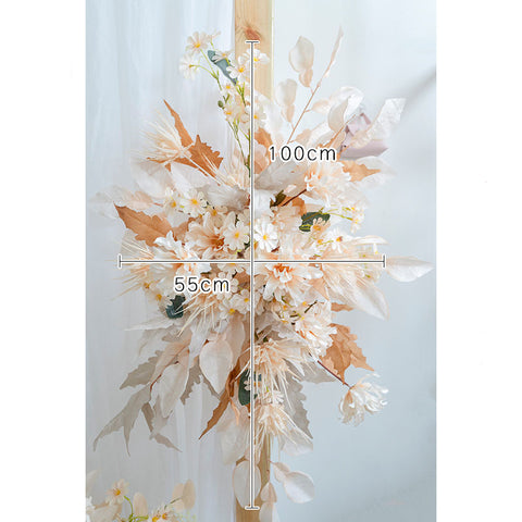 Champagne Wedding Simulation Set Floral Arrangement Small Fresh Silk Flower Fake Flower Road Lead Flower Hall Background Decorative Flower Props #1047