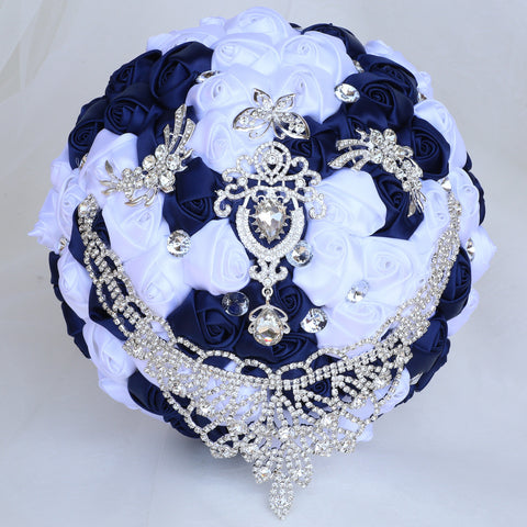 21cm Handmade Bridal Wedding Bouquet Bridal Bouquet Wedding Holding Flowers Diamond W2029