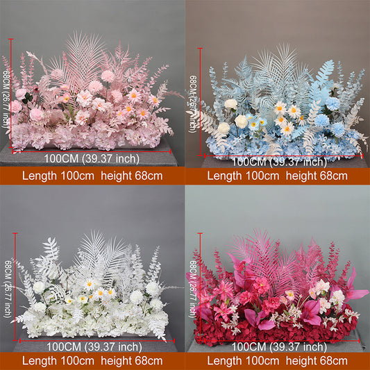 Wedding Ground Row Flowers Artificial Silk Flower Wedding Flower Row T-table Roadside Guide Flowers #1133