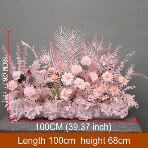 Wedding Ground Row Flowers Artificial Silk Flower Wedding Flower Row T-table Roadside Guide Flowers #1133