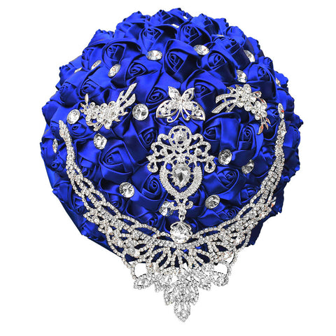 21cm Handmade Bridal Wedding Bouquet Bridal Bouquet Wedding Holding Flowers Diamond W2029