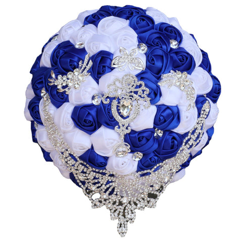 21cm Handmade Bridal Wedding Bouquet Bridal Bouquet Wedding Holding Flowers Diamond W2029