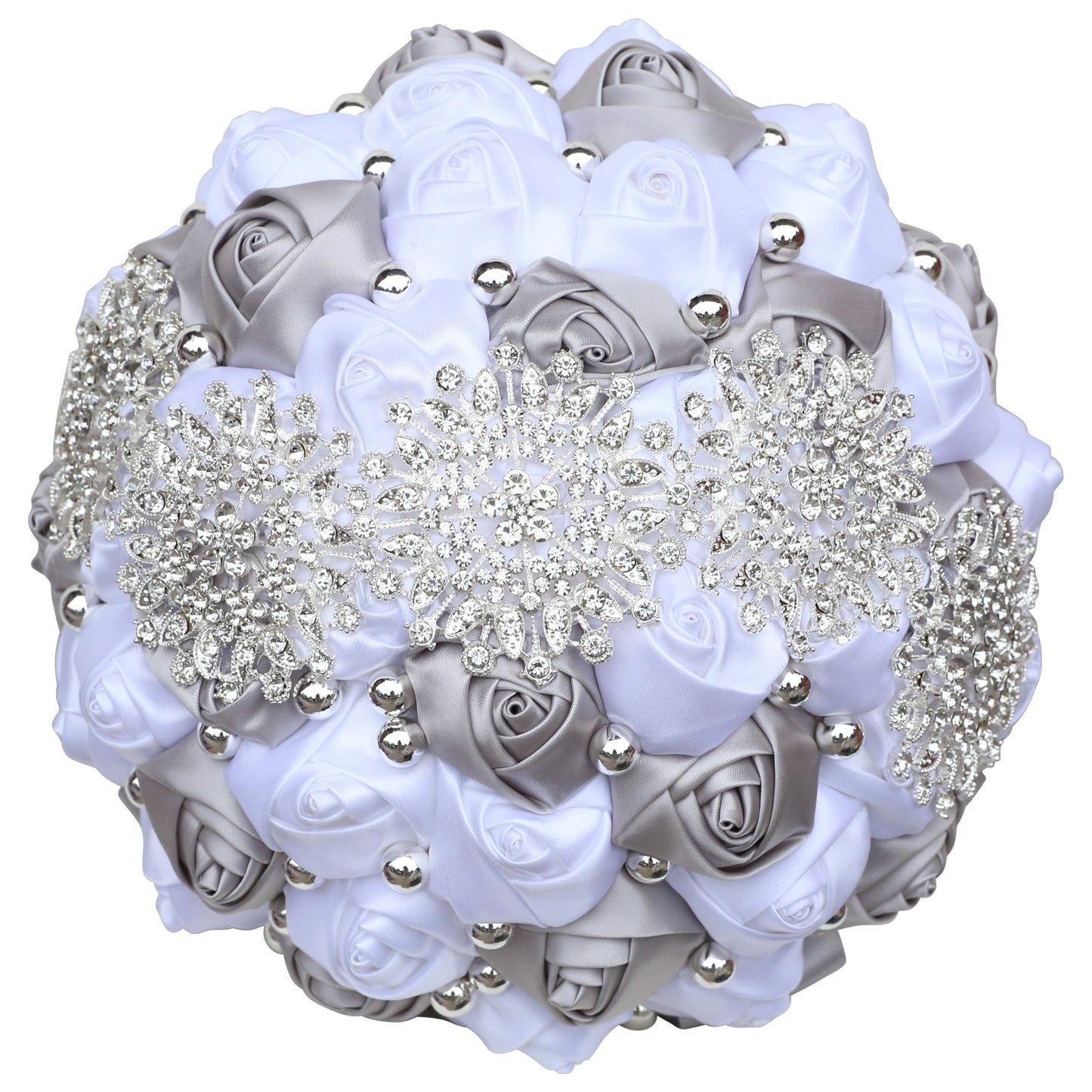 21cm Bridal Bouquet for Brides or Bridesmaids Handmade Rhinestone Brooch Stunning Tassel Wedding Bridal Bouquets W2036