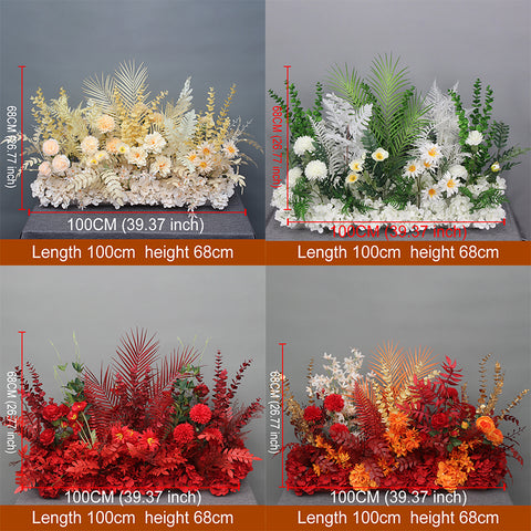 Wedding Ground Row Flowers Artificial Silk Flower Wedding Flower Row T-table Roadside Guide Flowers #1133