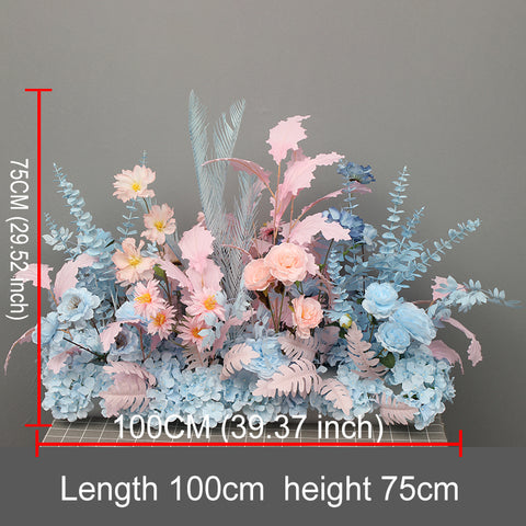 Wedding Ground Row Flowers Artificial Silk Flower Wedding Flower Row T-table Roadside Guide Flowers #1133