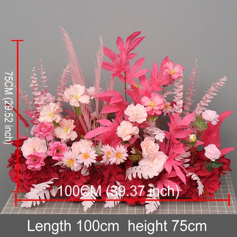 Wedding Ground Row Flowers Artificial Silk Flower Wedding Flower Row T-table Roadside Guide Flowers #1133