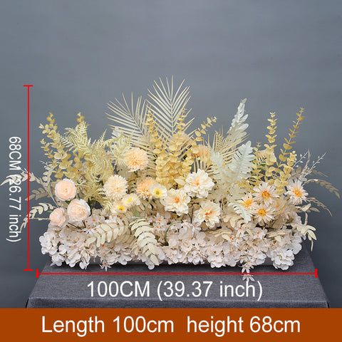 Wedding Ground Row Flowers Artificial Silk Flower Wedding Flower Row T-table Roadside Guide Flowers #1133