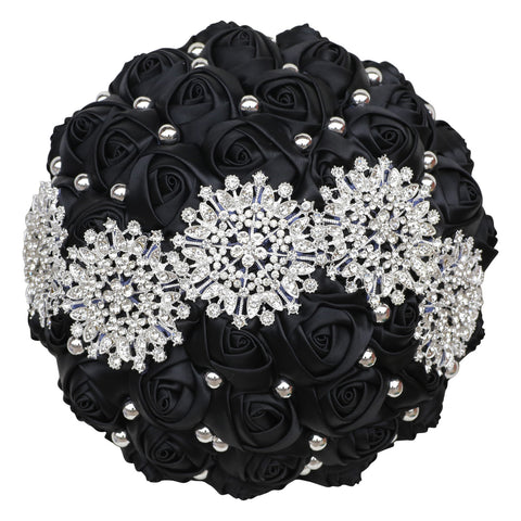 21cm Bridal Bouquet for Brides or Bridesmaids Handmade Rhinestone Brooch Stunning Tassel Wedding Bridal Bouquets W2036