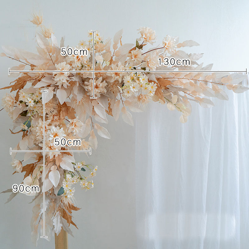 Champagne Wedding Simulation Set Floral Arrangement Small Fresh Silk Flower Fake Flower Road Lead Flower Hall Background Decorative Flower Props #1047