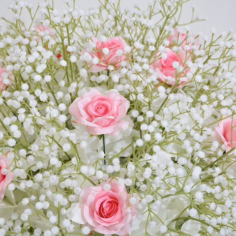 60cm White Babysbreath Rose Table Centerpieces Floral Ball Wedding Table Decoration Flower Arrangement Birthday Party Prop #1013