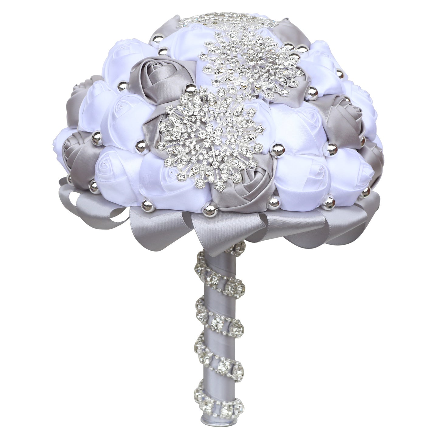 21cm Bridal Bouquet for Brides or Bridesmaids Handmade Rhinestone Brooch Stunning Tassel Wedding Bridal Bouquets W2036