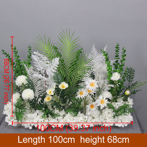 Wedding Ground Row Flowers Artificial Silk Flower Wedding Flower Row T-table Roadside Guide Flowers #1133