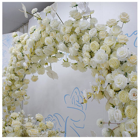 Champagne Wedding Backdrop Floral Arrangement Party Arch Decor Hang 1m/2m Flower Row Event 70cm Centerpieces Ball Window Display #1022