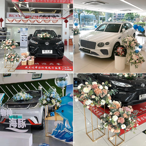 造花行アレンジメントテーブルフラワーボール結婚式の背景小道具ウェルカムサイン装飾コーナー花パーティーステージディスプレイ