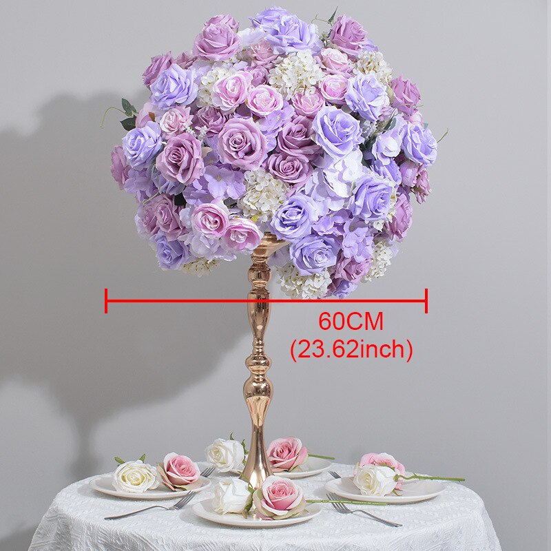 New Style Silk Rose Hydrangea Artificial Flower Ball Centerpieces  Centerpieces Party Decor Table Floral Ball Evenr Prop #1016