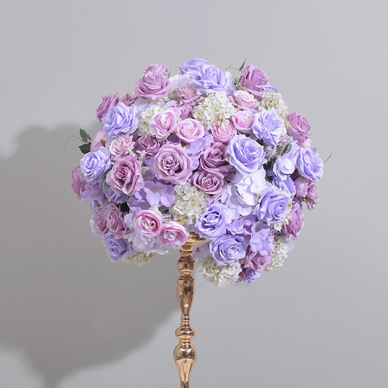 New Style Silk Rose Hydrangea Artificial Flower Ball Centerpieces  Centerpieces Party Decor Table Floral Ball Evenr Prop #1016