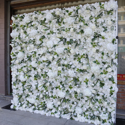 White 5D Cloth Wall Background Wall Outdoor Party Event Wedding Decoration Wedding Sign-in Decoration #1119