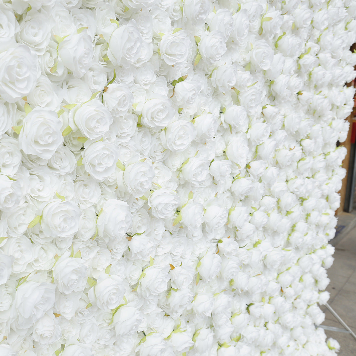 Pure White Cloth Bottom Rose Wall Background Wall High-density 5D Wedding Decoration Wedding Decoration Simulation Cloth Flower Wall #1097