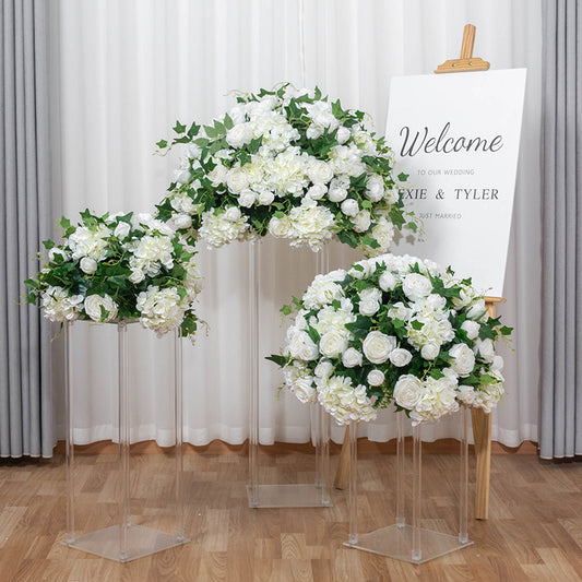 Luxury Custom 60/70cm Wedding Centerpiece Decor Table Flower Artificial Flower Ball Party Stage Road Lead Floral Window Display #1006