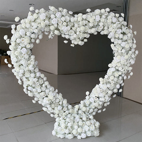 New Heart Shaped Frame Flower Art Package Shopping Mall Window Exhibition Hall Display Flowers Wedding Background Stage Decoration Simulation Flowers #1073