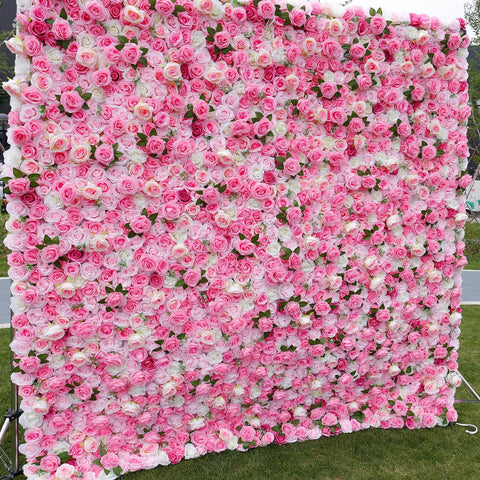 Cross Border Foreign Trade Pink Cloth Bottom Simulation Wall Wedding Floral Tiktok Network Red Broadcast Background Rose Wall #1051