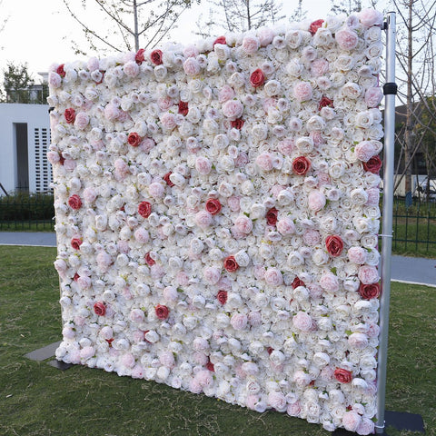 Pink Cloth Bottom Simulation Flower Wall Background Wall Cross-border Wedding Decoration Wedding Decoration Rose Simulation Flower #1087