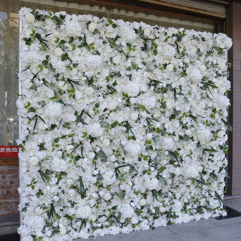 White 5D Cloth Wall Background Wall Outdoor Party Event Wedding Decoration Wedding Sign-in Decoration #1119