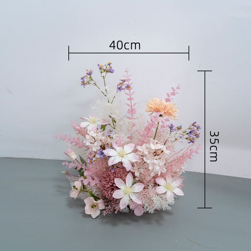 Rose Babysbreath Orchid Welcome Sign Flower Row Table Centerpieces Wedding Arch Flowers Arrangements Decor Floor Floral Ball #1107