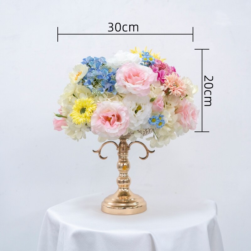 Rose Babysbreath Orchid Welcome Sign Flower Row Table Centerpieces Wedding Arch Flowers Arrangements Decor Floor Floral Ball #1107