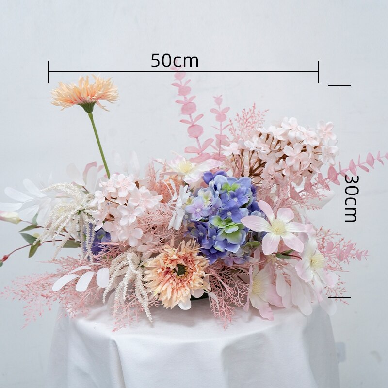 Rose Babysbreath Orchid Welcome Sign Flower Row Table Centerpieces Wedding Arch Flowers Arrangements Decor Floor Floral Ball #1107