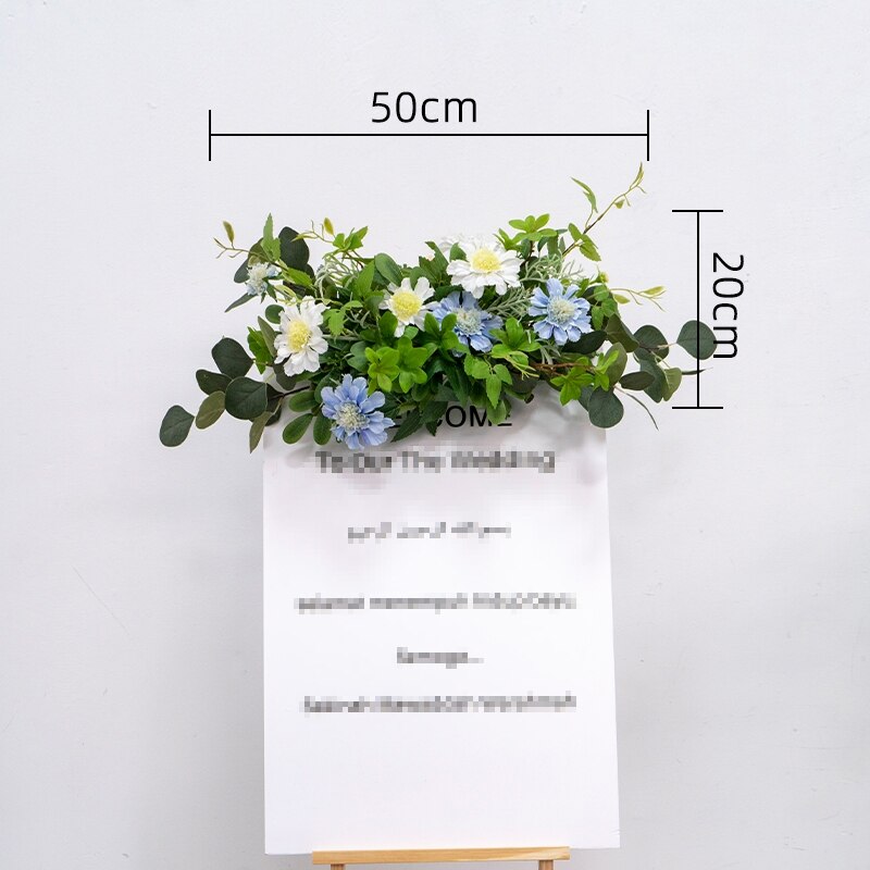 Rose Babysbreath Orchid Welcome Sign Flower Row Table Centerpieces Wedding Arch Flowers Arrangements Decor Floor Floral Ball #1107