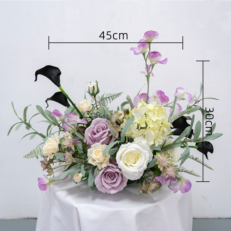 Rose Babysbreath Orchid Welcome Sign Flower Row Table Centerpieces Wedding Arch Flowers Arrangements Decor Floor Floral Ball #1107