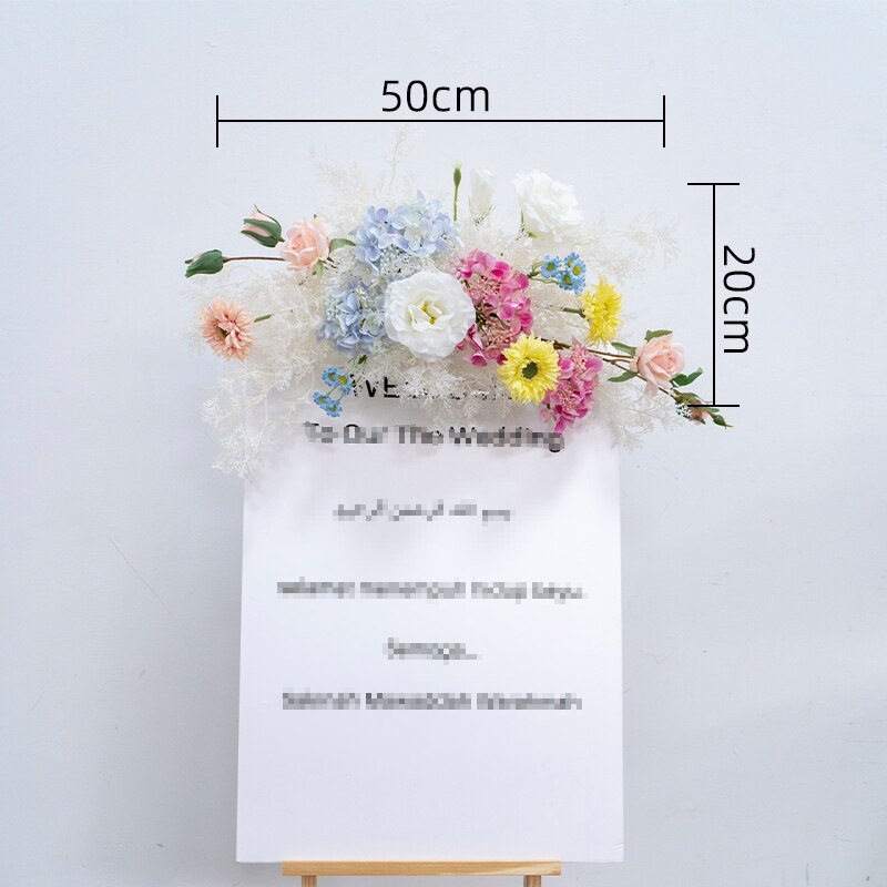 Rose Babysbreath Orchid Welcome Sign Flower Row Table Centerpieces Wedding Arch Flowers Arrangements Decor Floor Floral Ball #1107