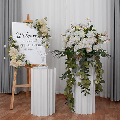 Rose Green Eucalyptus Plant Vine Artificial Flower Ball Wedding Table Centerpiece Deco Arrangement Party Stage Road Guide Floral #1003