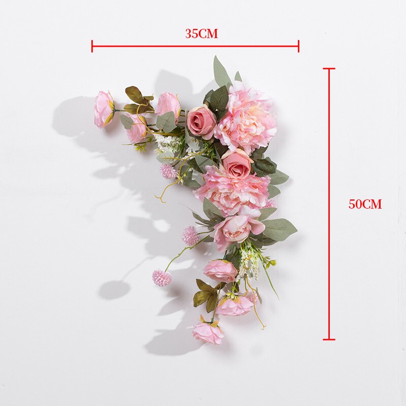 Rose Green Eucalyptus Plant Vine Artificial Flower Ball Wedding Table Centerpiece Deco Arrangement Party Stage Road Guide Floral #1003