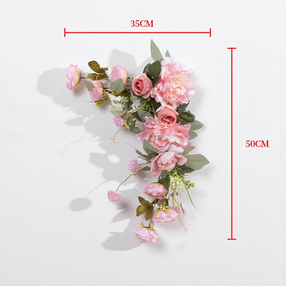 Rose Green Eucalyptus Plant Vine Artificial Flower Ball Wedding Table Centerpiece Deco Arrangement Party Stage Road Guide Floral #1003