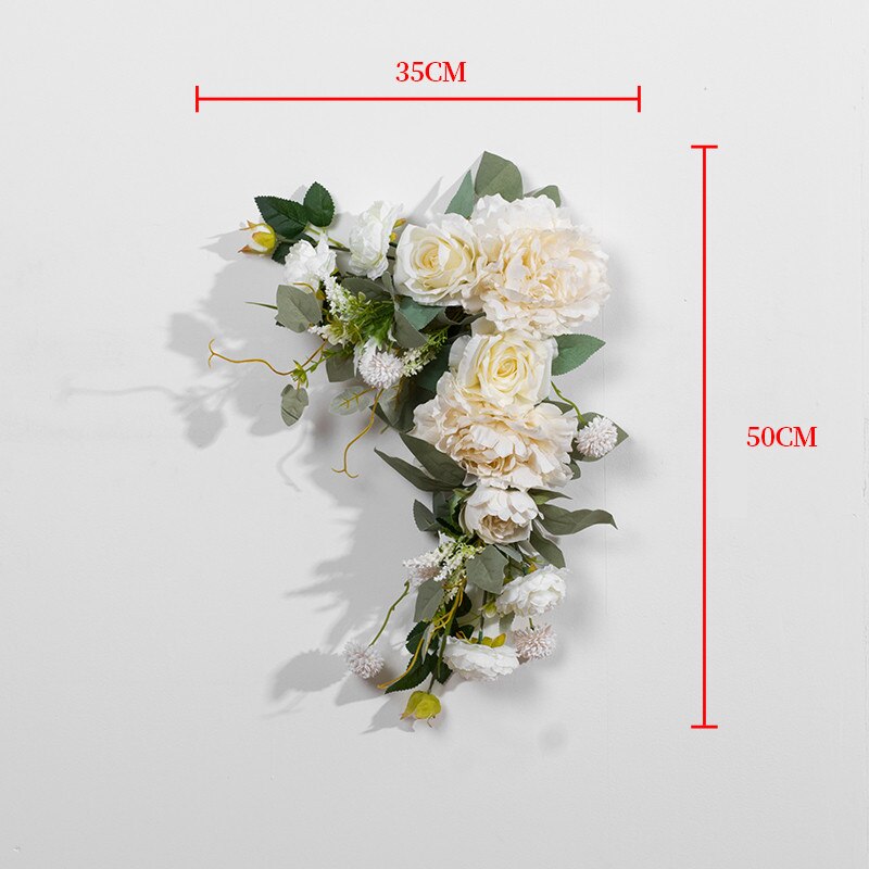 Rose Green Eucalyptus Plant Vine Artificial Flower Ball Wedding Table Centerpiece Deco Arrangement Party Stage Road Guide Floral #1003