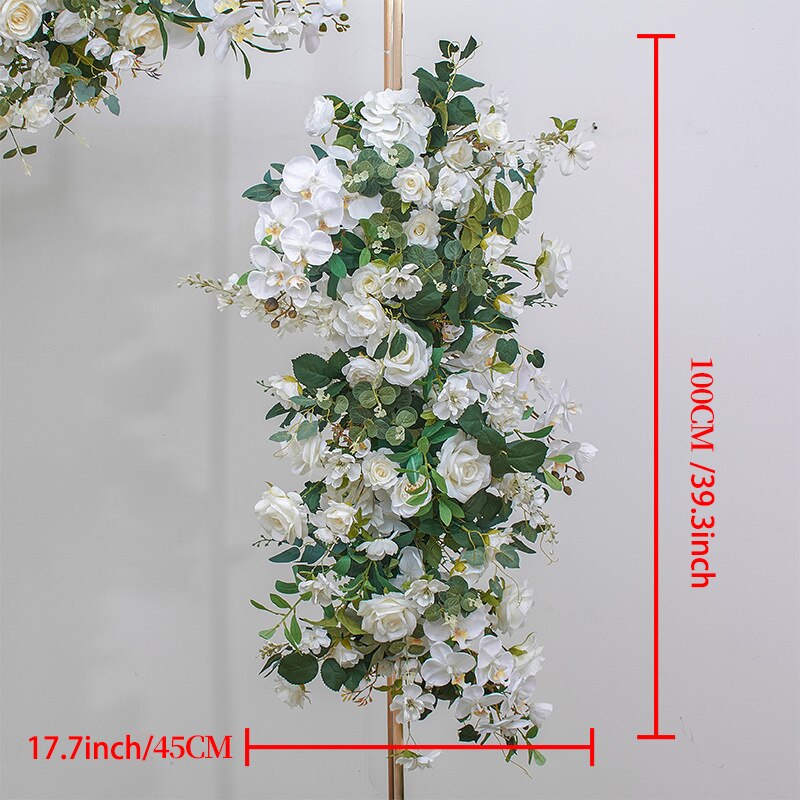 White Orchid Artificial Wedding Flowers Arch Decor Floral Table Runner Centerpieces Arrange Party Event Hang Corner Flowers Ball #1122