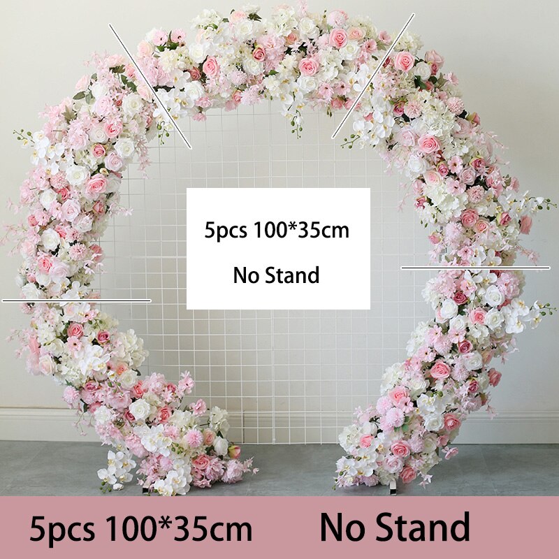 Wedding Artificial Flowers Row White Orchid Pink Sofa Floor Arch Decor Hang Party Backdrop Wall Table Runner Centerpieces Floral #1112