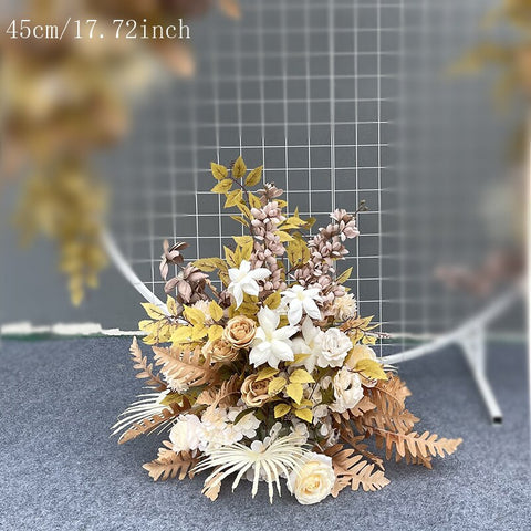 Hochzeits-Requisiten, Blumen-Reihen-Arrangement, künstliche Blumen-Kugel-Bogen-Pavillon-Dekor, hängende Ecke, florales Party-Bühnen-Szenen-Layout 