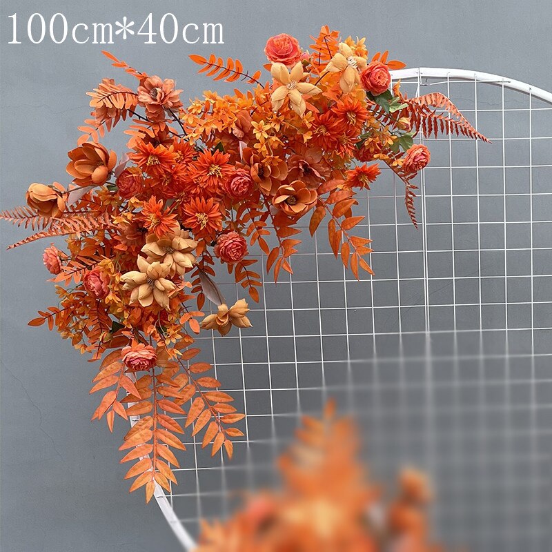 Wedding Props Flower Row Arrangement Artificial Flower Ball Arch Pavilion Decor Hanging Corner Floral Party Stage Scene Layout #1116