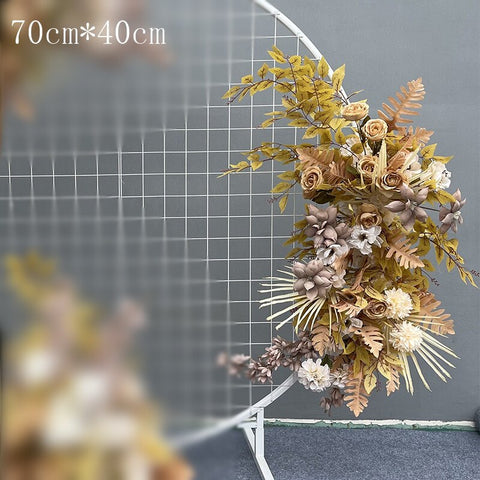 Wedding Props Flower Row Arrangement Artificial Flower Ball Arch Pavilion Decor Hanging Corner Floral Party Stage Scene Layout #1116