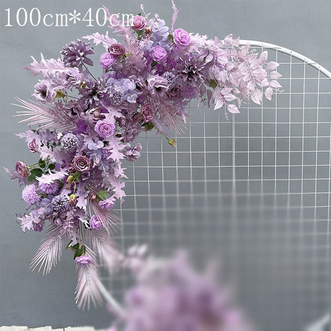 Wedding Props Flower Row Arrangement Artificial Flower Ball Arch Pavilion Decor Hanging Corner Floral Party Stage Scene Layout #1116