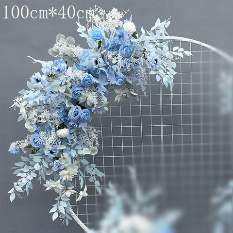 Wedding Props Flower Row Arrangement Artificial Flower Ball Arch Pavilion Decor Hanging Corner Floral Party Stage Scene Layout #1116