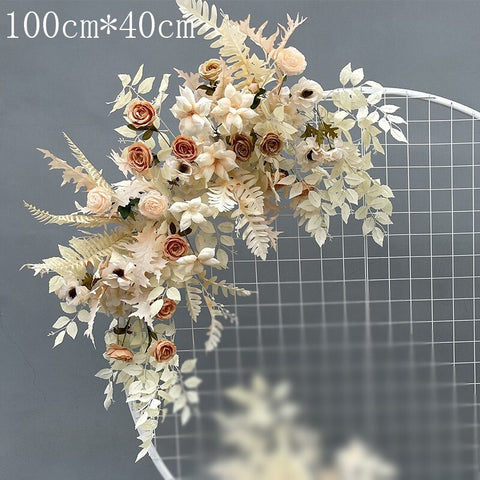 Wedding Props Flower Row Arrangement Artificial Flower Ball Arch Pavilion Decor Hanging Corner Floral Party Stage Scene Layout #1116