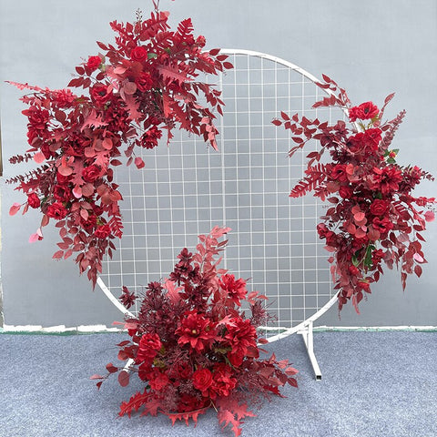 Wedding Props Flower Row Arrangement Artificial Flower Ball Arch Pavilion Decor Hanging Corner Floral Party Stage Scene Layout #1116